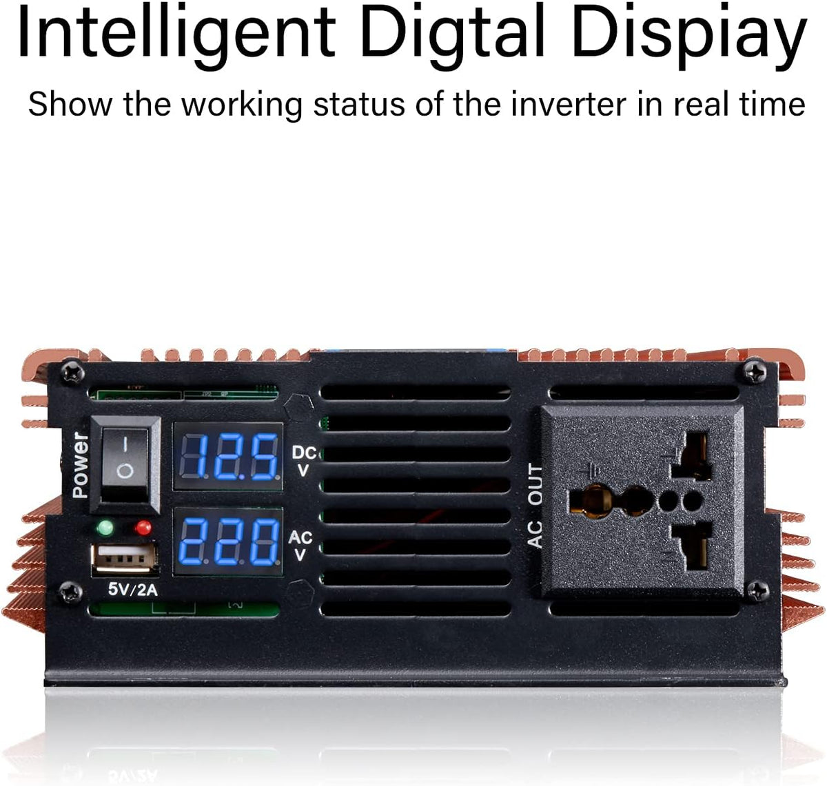 2000W Power Inverter DC 12V to AC 110V with LED Display U398094