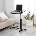 Adjustable Overbed Bedside Table with Wheels S49580