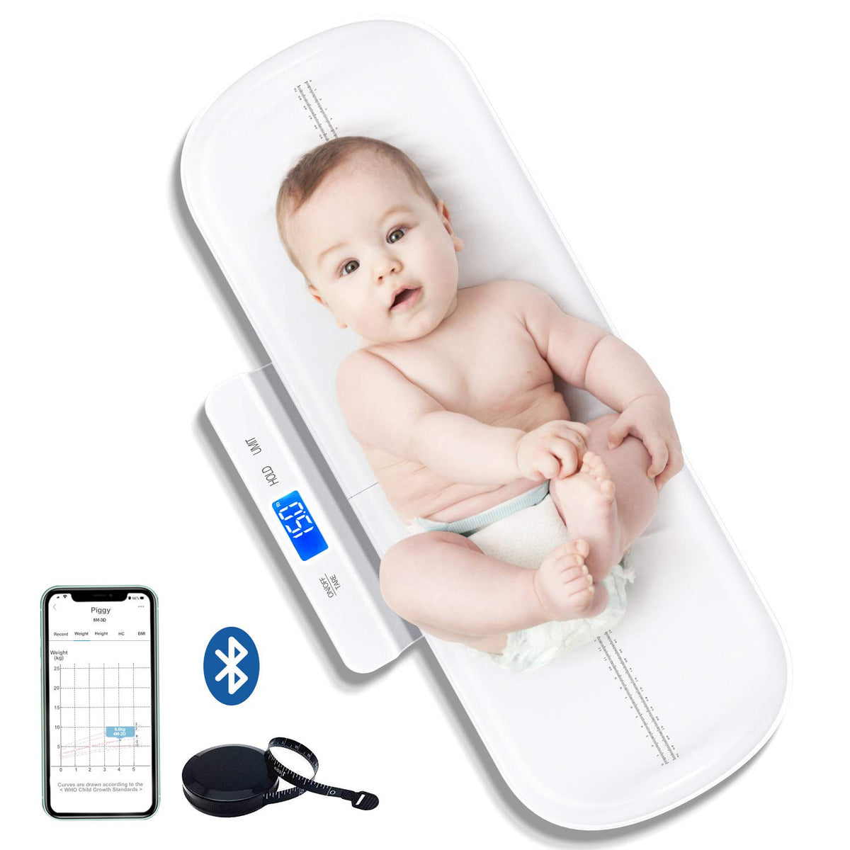 2 in 1 Digital Baby Scale with 4 Weighing Modes J4219