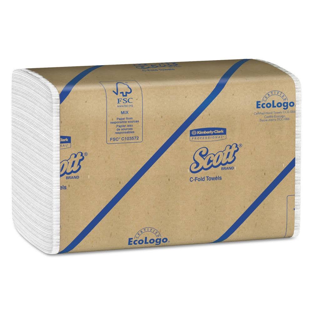 White C-Fold Paper Towels A83085