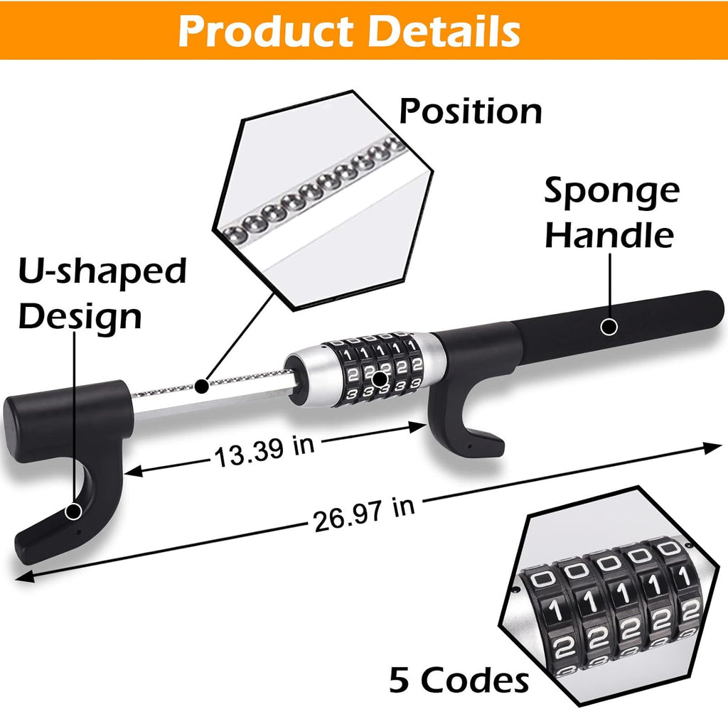 Password Heavy Duty Steering Wheel Lock I641372