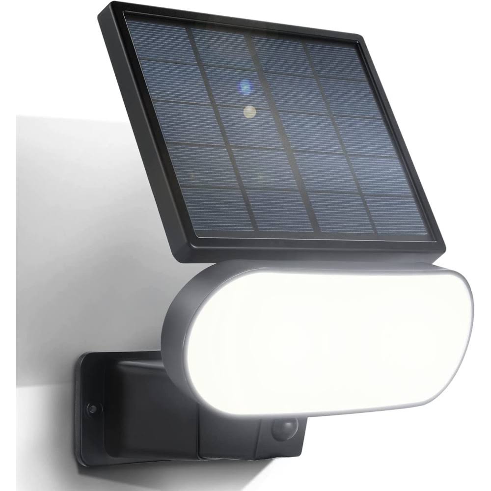 Black Solar Panel Charger and Security Light A63460