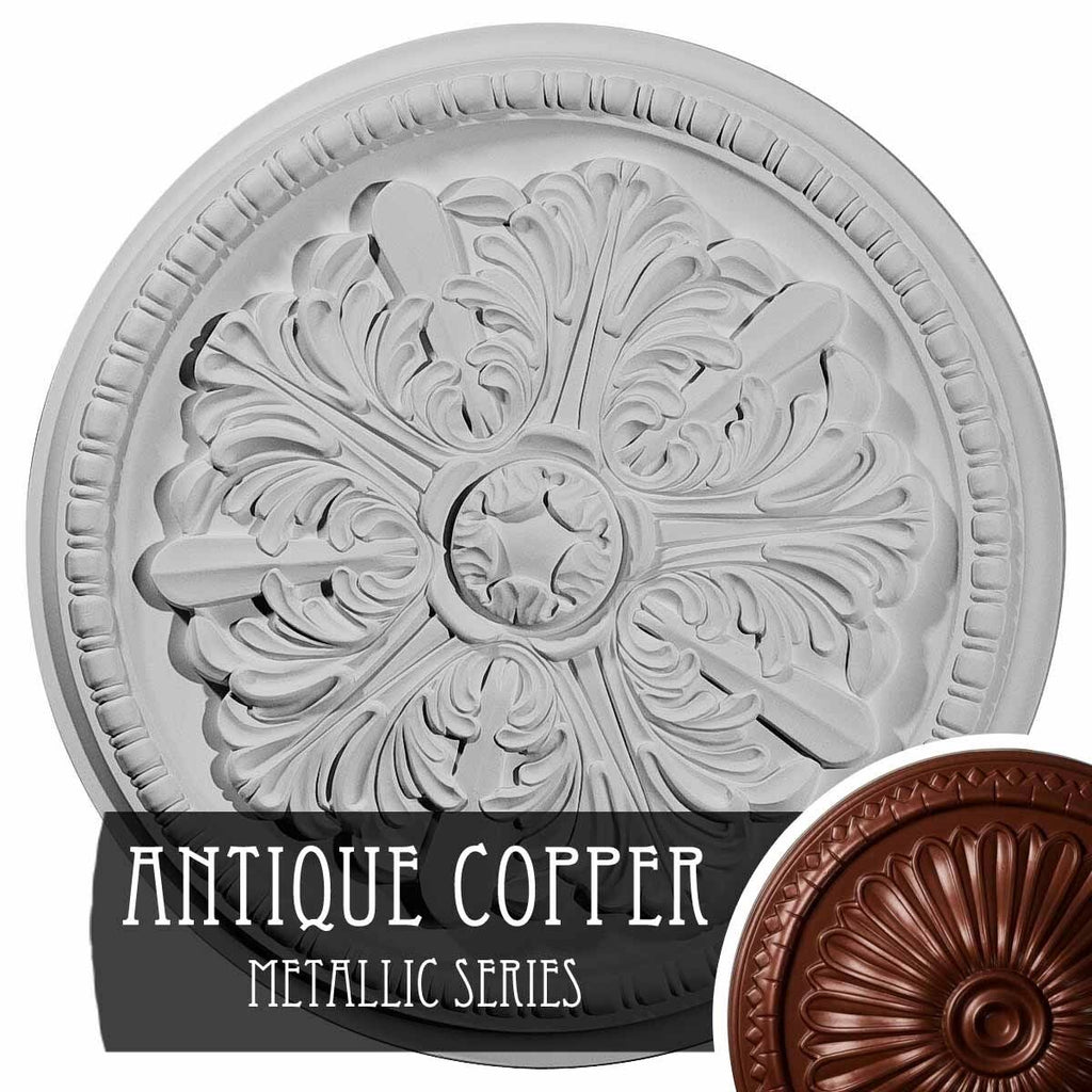Hand-Painted Brushed Mahogany Ceiling Medallion P590