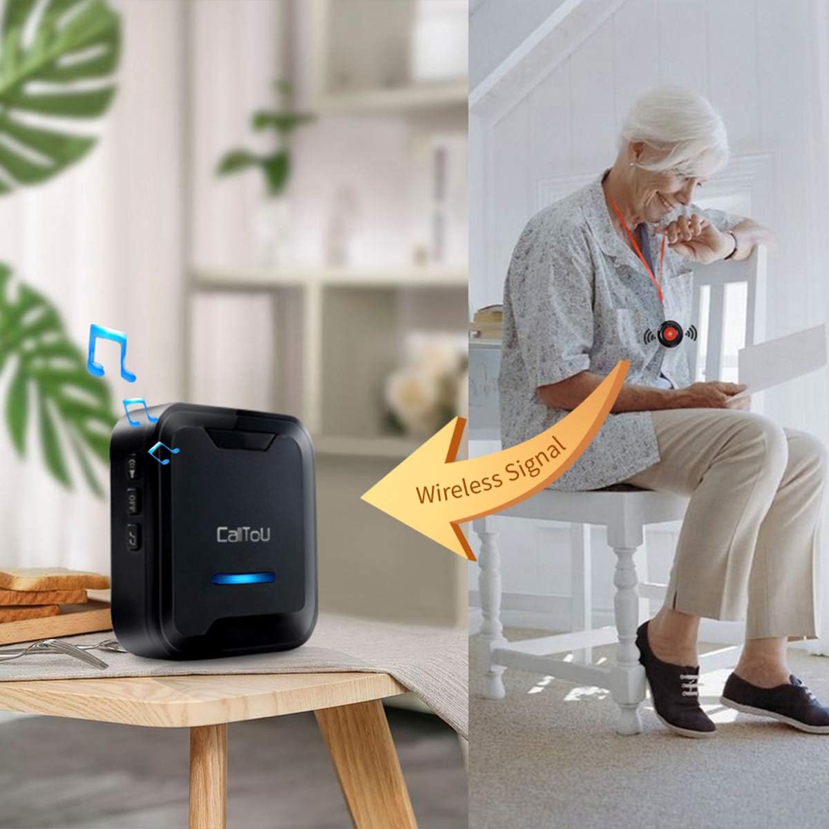 Wireless Caregiver Pager System 2 Transmitters 1 Receiver H9070