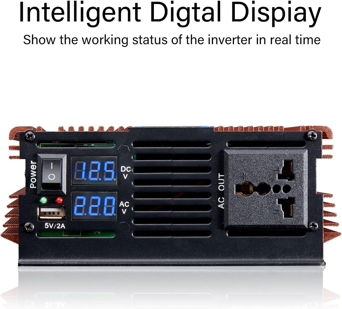 2000W Power Inverter DC 12V to AC 110V with LED Display U398094