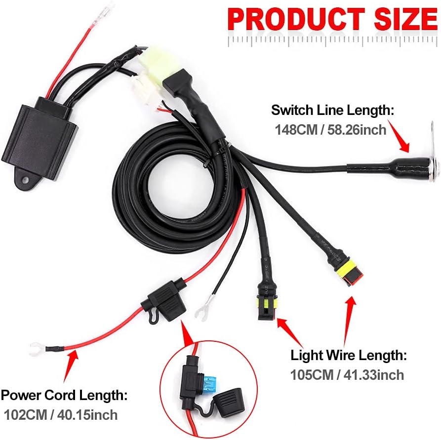 White/Yellow/Strobe 60W LED Motorcycle Spotlight K179