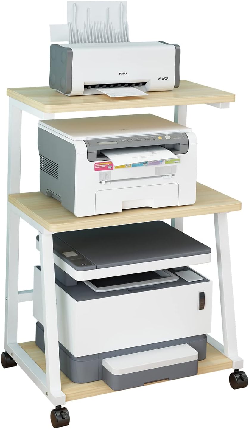 3-Tier Printer Stand Cart with Storage P7243
