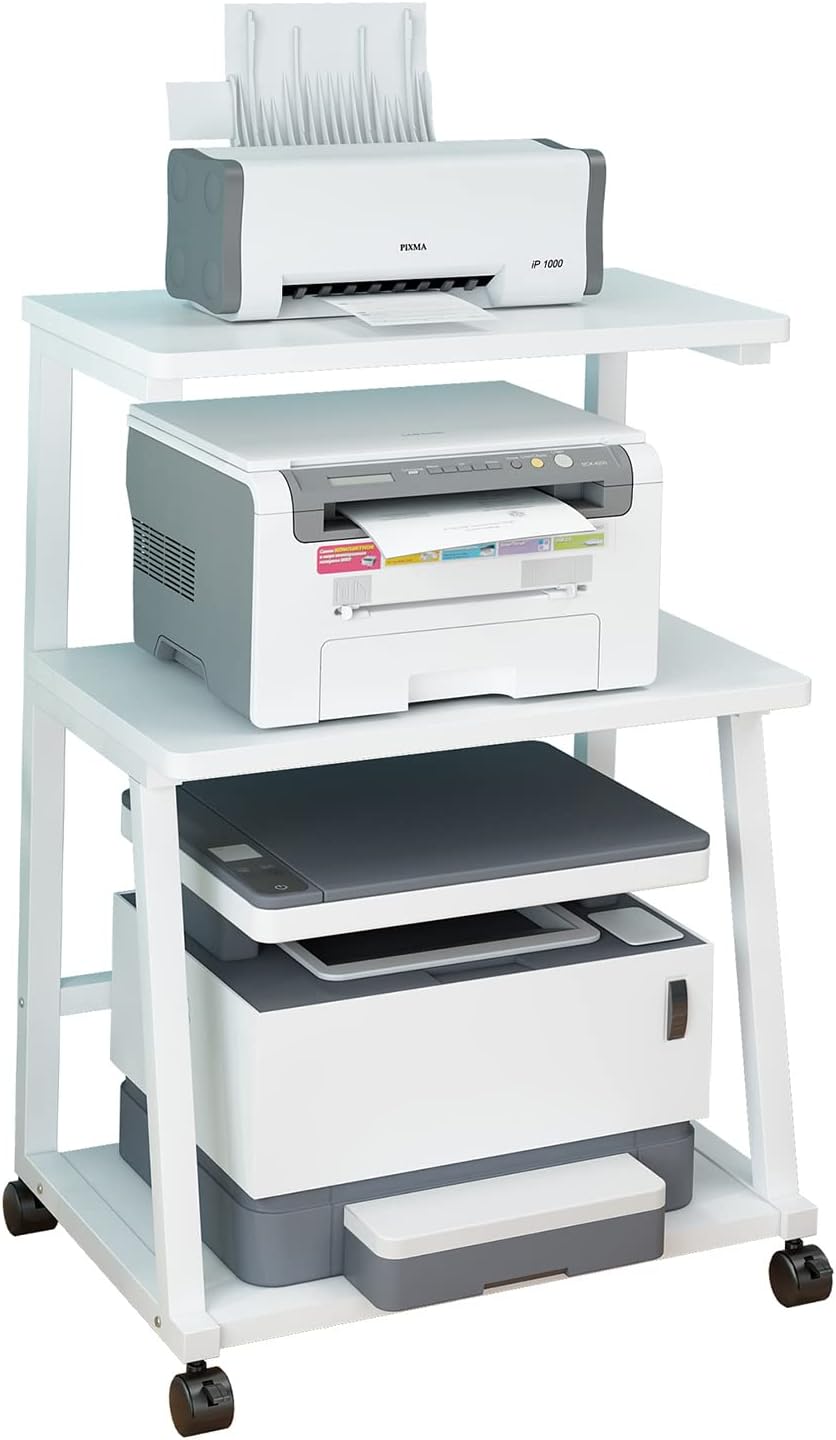 3-Tier Printer Stand Cart with Storage P7243