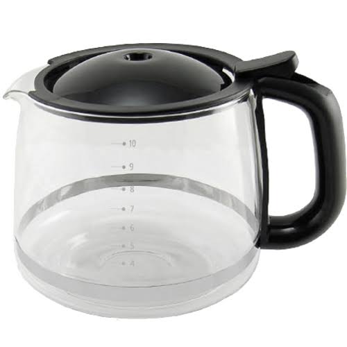 10 Cup Black Glass Carafe P49027