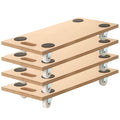 4 Pack 23 X 12 Rectangle Wood Platform Dolly 400-LB Load Rating R877260
