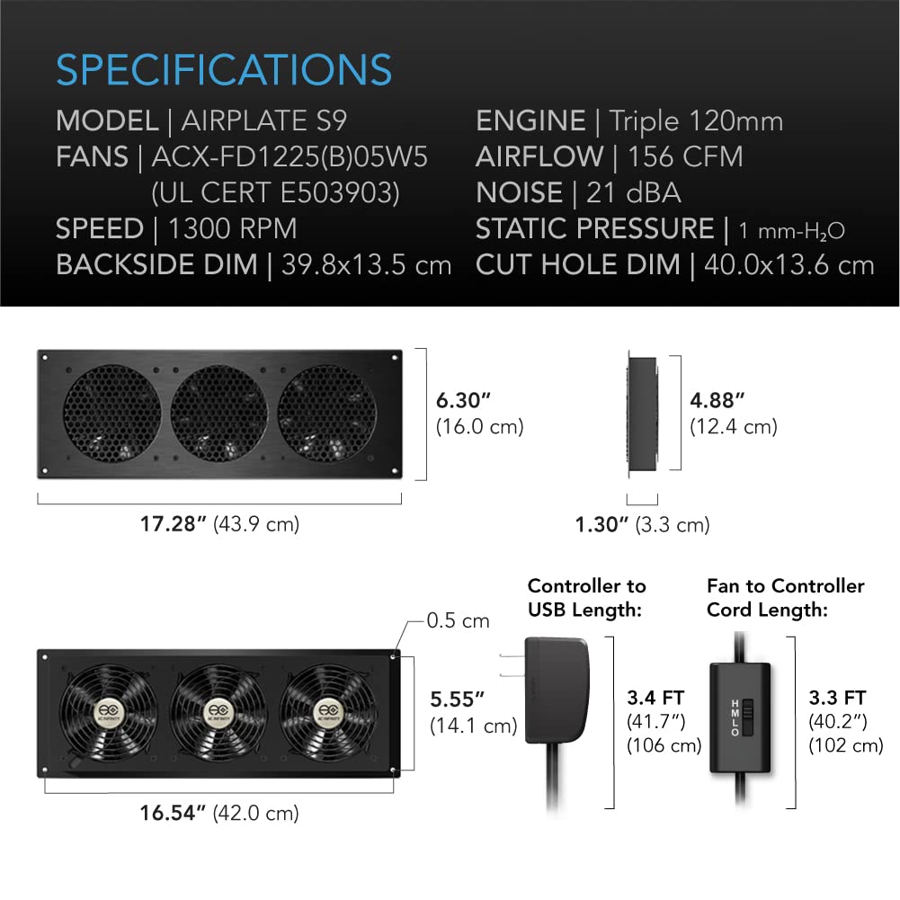 Quiet Cooling Fan System 18 with Speed Control V36754