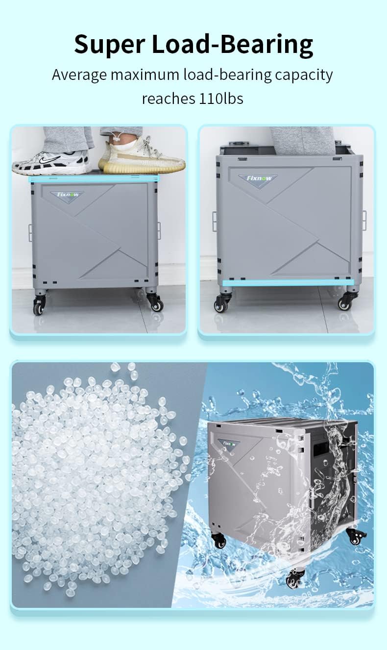 Foldable Rolling Crate with Wheels V4274