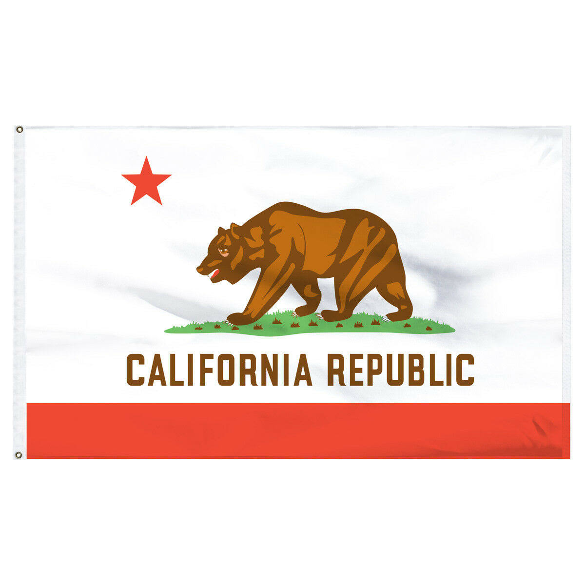 4x6ft Nylon Flag with Pole Hem and Fringe E6219