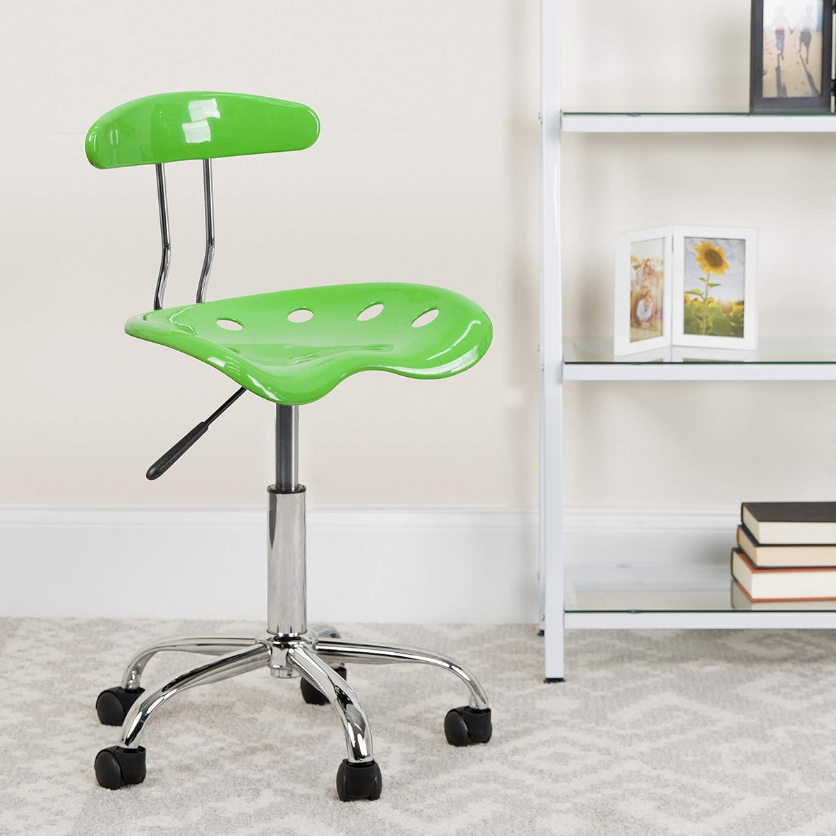 Adjustable Swivel Chair Bright Blue R5829