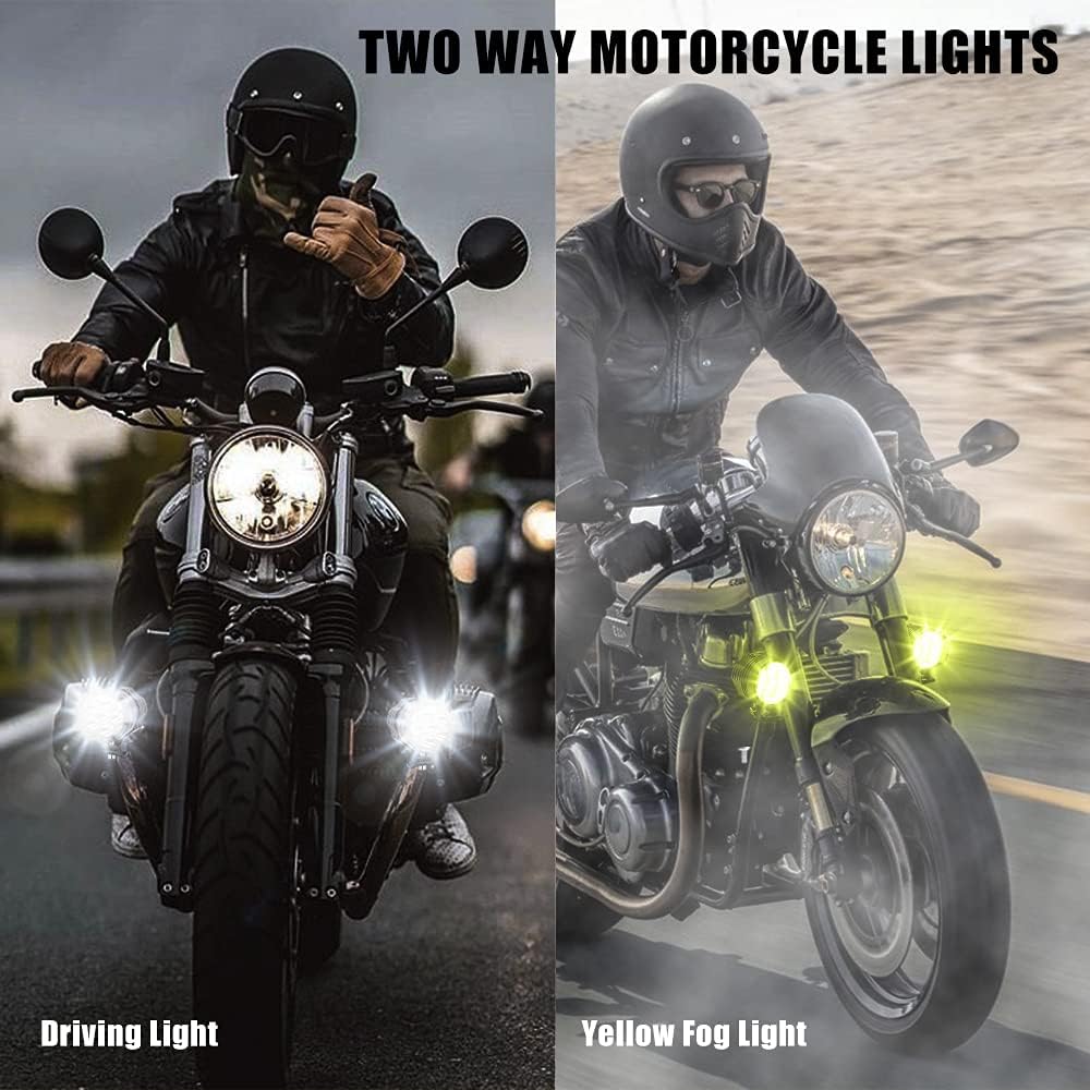 White/Yellow/Strobe 60W LED Motorcycle Spotlight K179