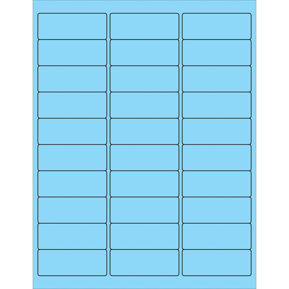 Pastel Blue Rectangle Laser Labels 3000/Case H661