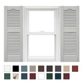 Vinyl Open Louver Shutters 1 Pair 14.5 x 72 Paintable J460996