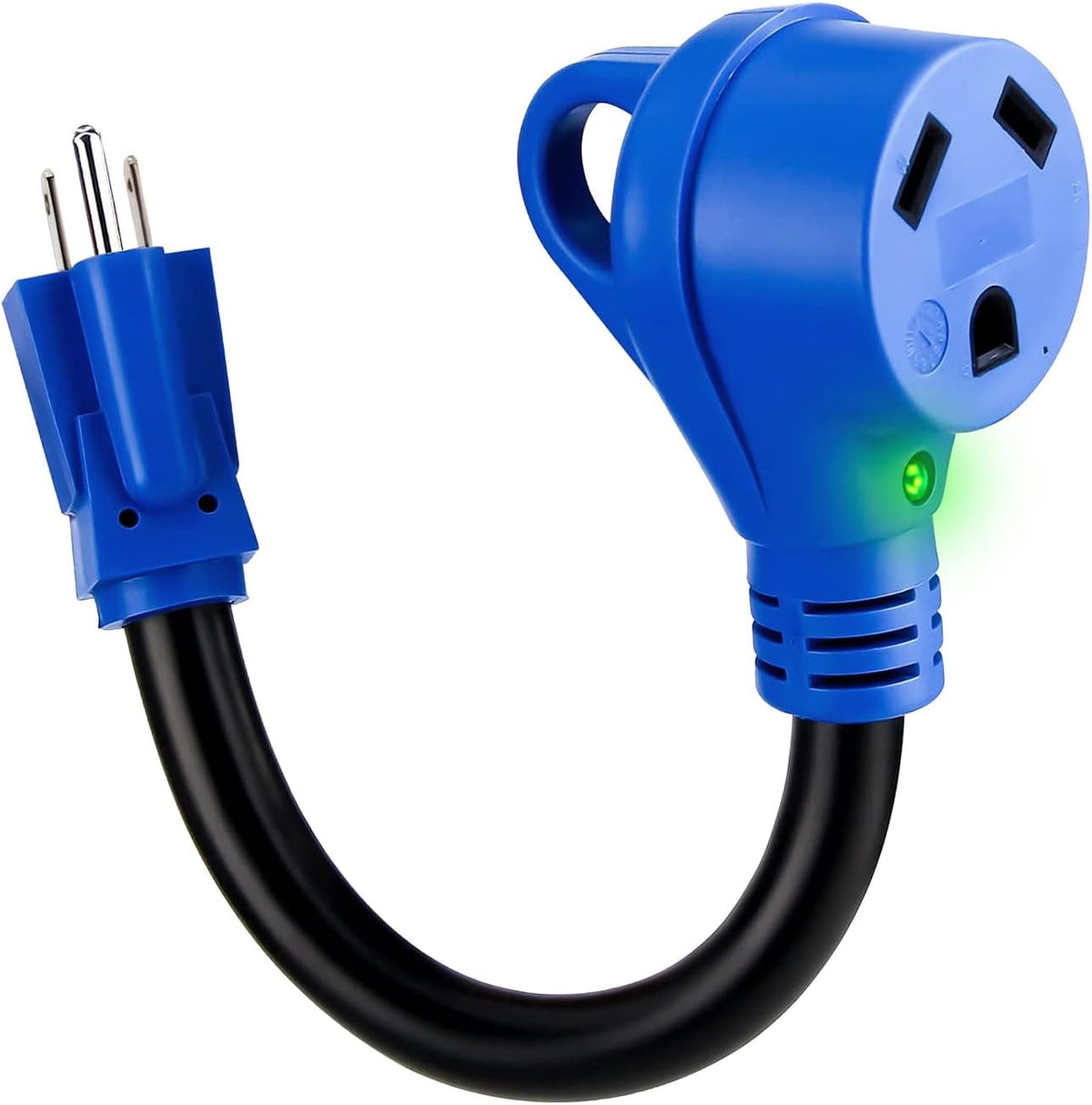 50 Amp to 30 Amp RV Adapter with Grip Handle, LED Indicator, 12 Inch O746515