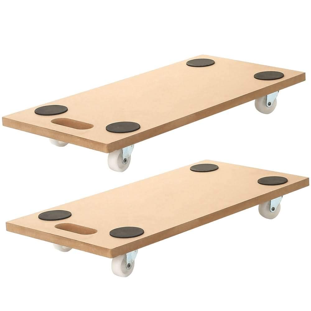 4 Pack 23 X 12 Rectangle Wood Platform Dolly 400-LB Load Rating R877260
