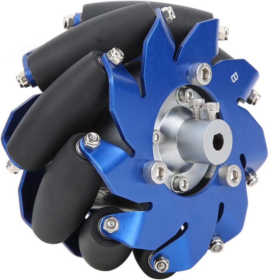 4in Mecanum Wheel Left Aluminum TPU Rubber Rollers A644