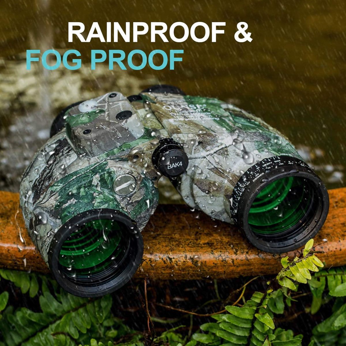 10x50 Camouflage Binoculars with Compass and Rangefinder A9385
