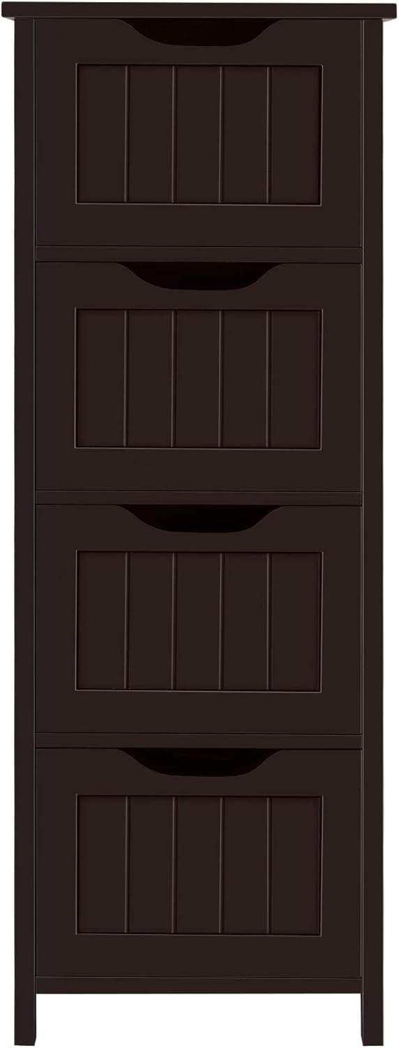 Wood 4 Drawer Bathroom Floor Cabinet C97597