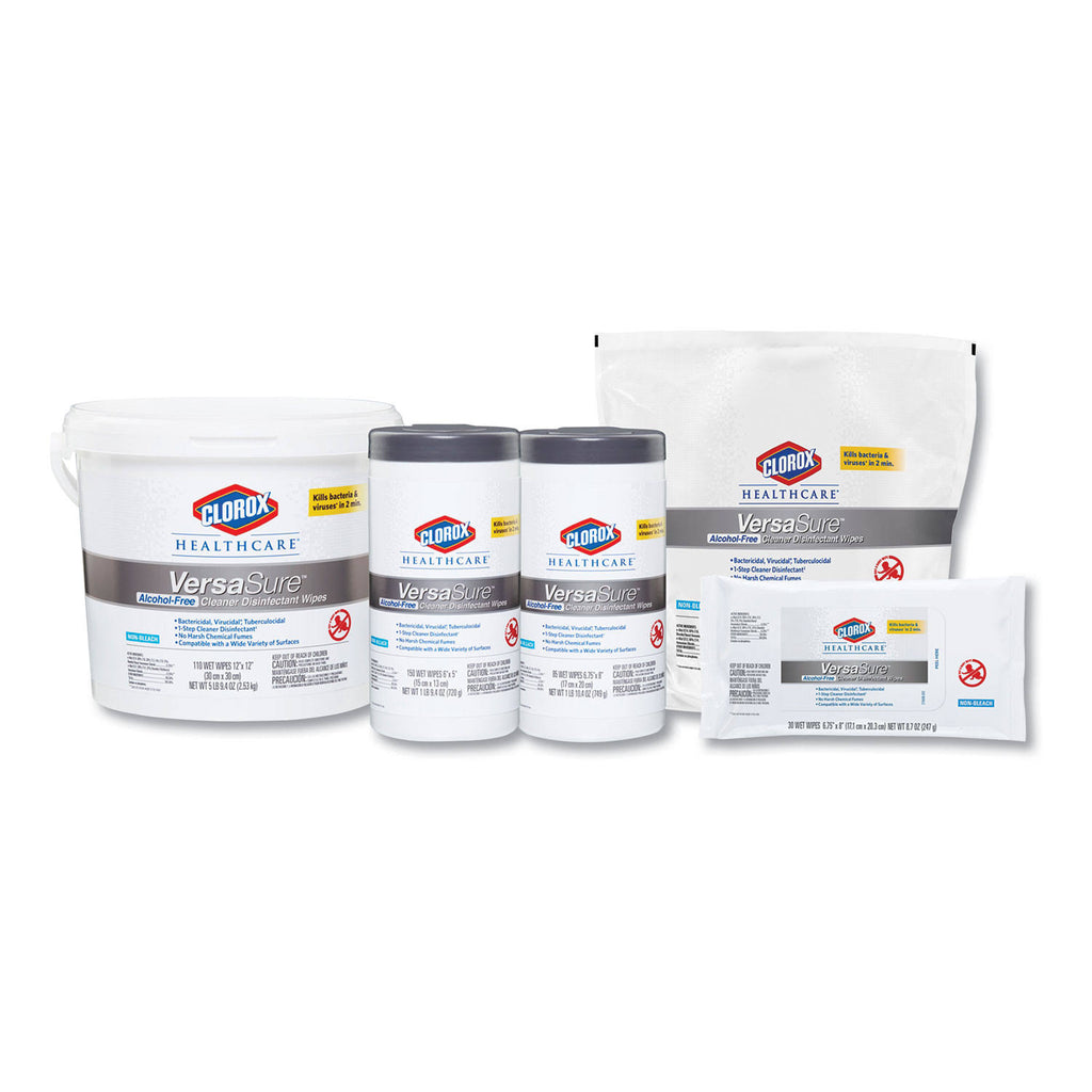 White 1-Ply Disinfectant Wipes X4247