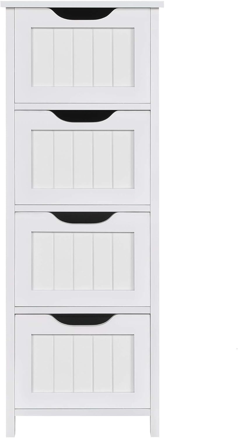 Wood 4 Drawer Bathroom Floor Cabinet C97597