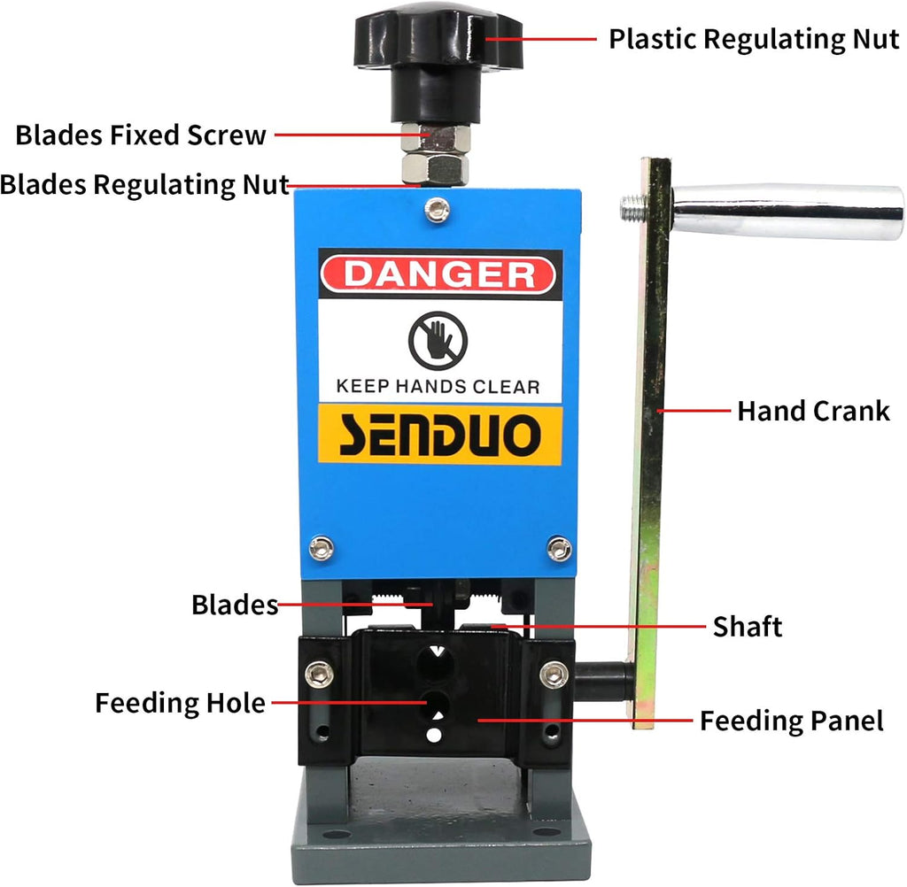 Manual Wire Stripping Machine 0.06-1inch Portable Copper Wire Peeler I140