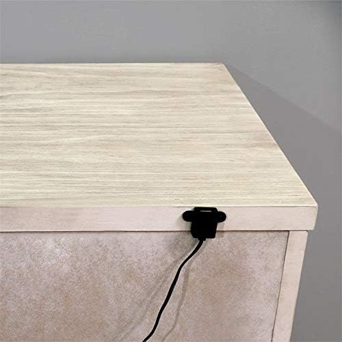 Antique White Wood Nightstand with USB Outlet Q171928