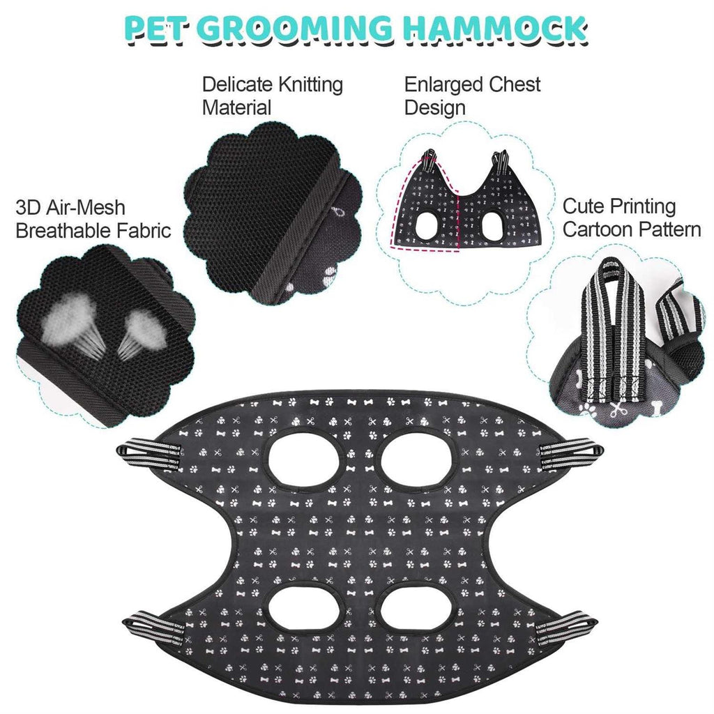Pet Grooming Hammock Harness with Nail Clippers I62076
