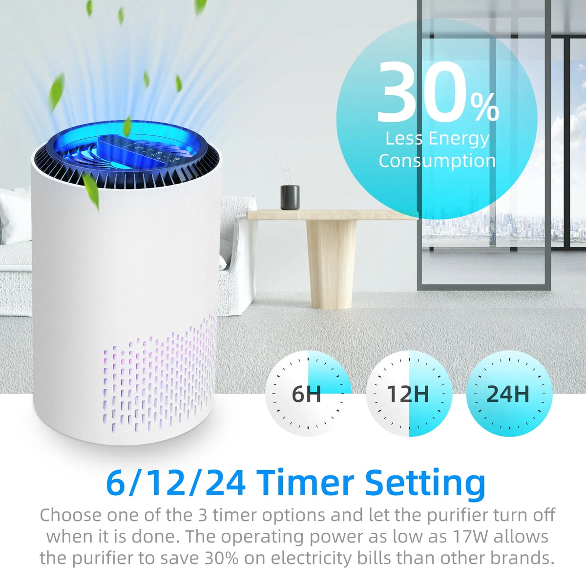 Black H13 HEPA Air Purifier P3930