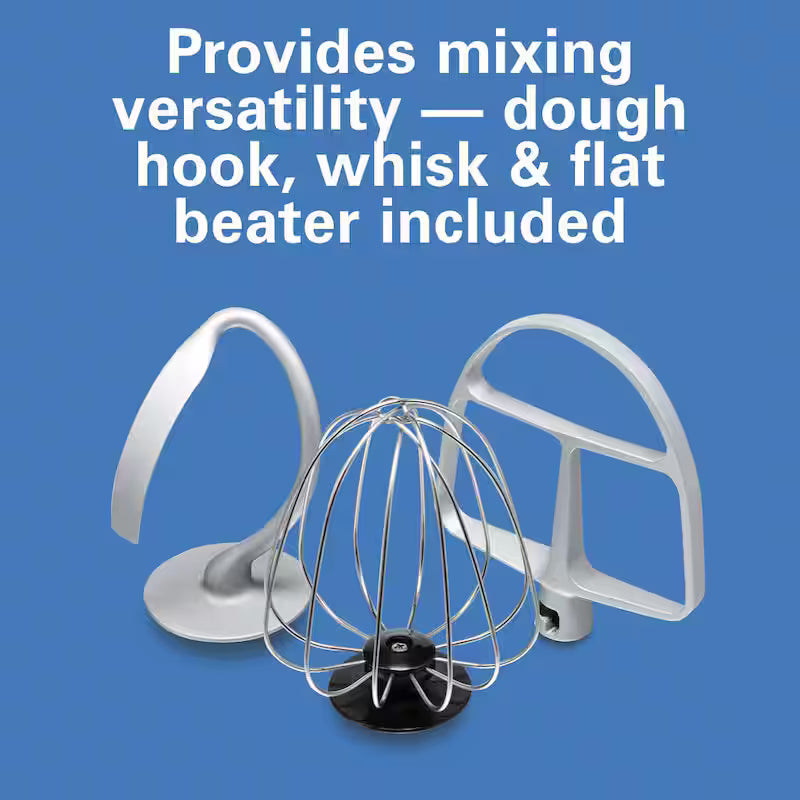 Black 4 qt. 7-speed Stand Mixer with Dough Hook, Whisk and Flat Beater Attachments J35689