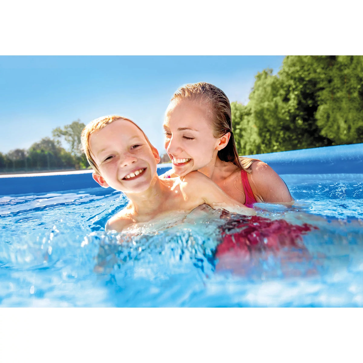 15ft x 33in Inflatable Swimming Pool with Filter Pump Y47813