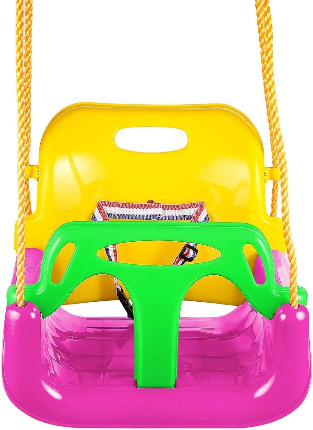 3-in-1 Kids Swing Seat with High Back and T-Bar Light Green N933