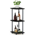 Black 3-Tier Corner Display Rack Shelving Unit M141