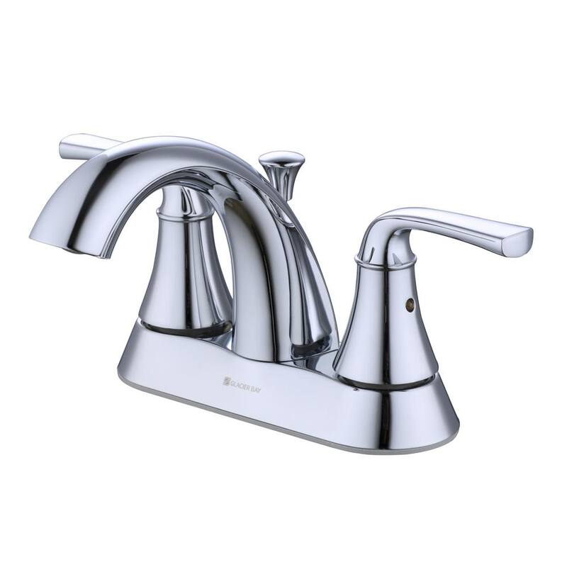 4 in. Centerset Double Handle High-Arc Bathroom Faucet in Chrome N627415