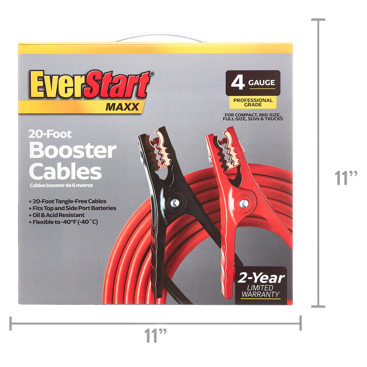 4-Gauge 20-Foot Booster Cables M9943