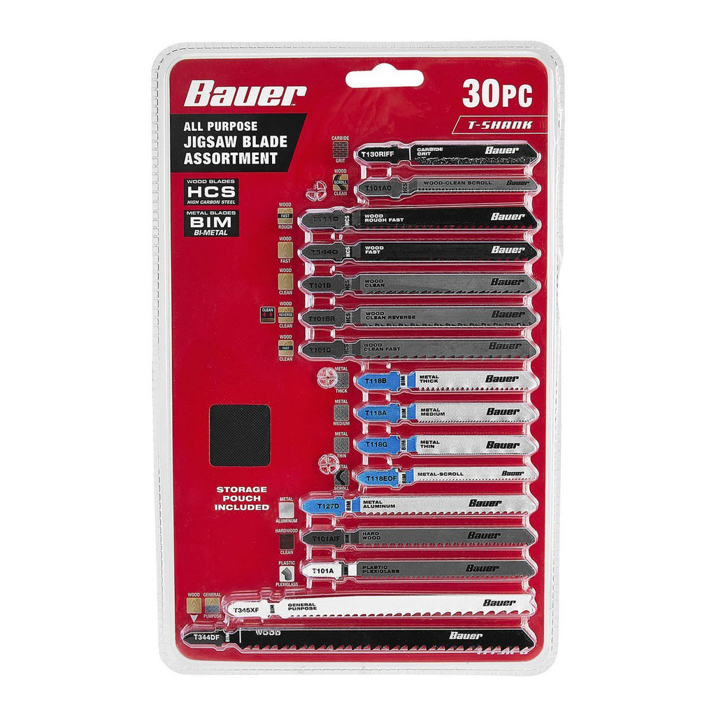 T-Shank Jig Saw Blade Set, 30-Piece W562593