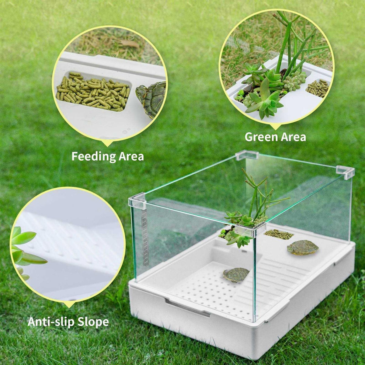 Turtle Tank with Adjustable Water Pump Filter A832