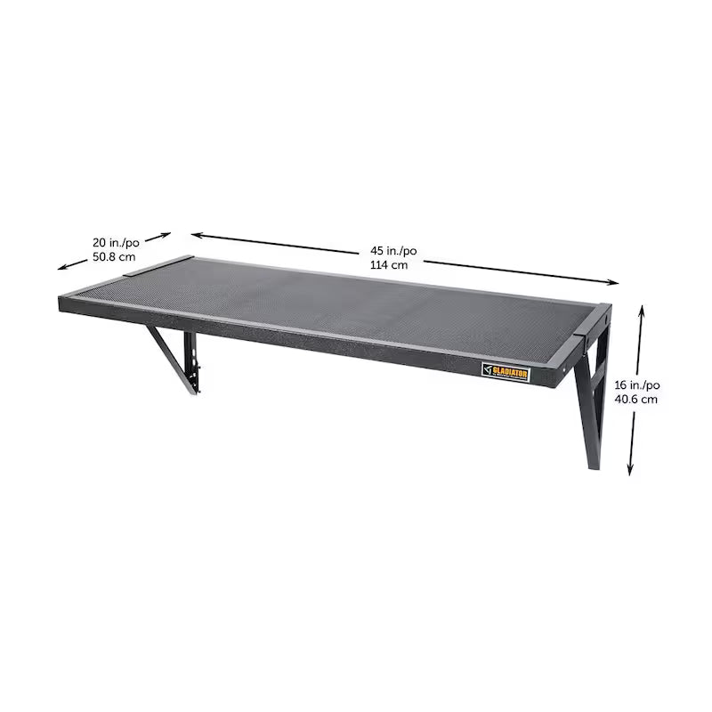 20 in. x 45 in. Metal Garage Wall Shelving Q717583