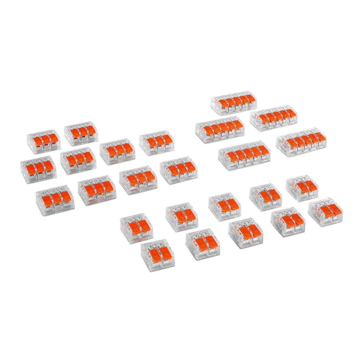Compact Lever Wire Connector Assortment, 25-Piece J86518