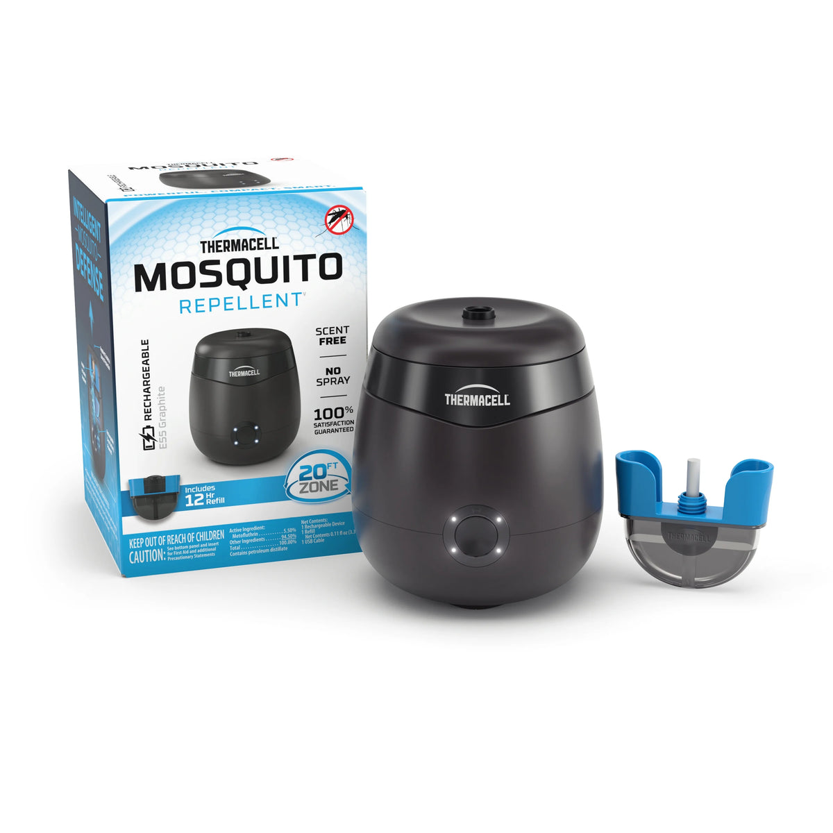 Rechargeable Mosquito Repellent with 12-Hour Refill D43354