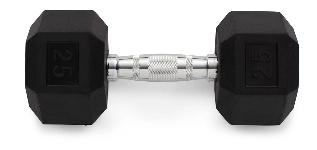 25lb Rubber Hex Dumbbell Y693447