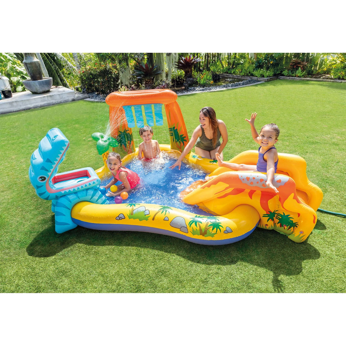 Inflatable Kids Dinosaur Play Center Water Pool with Slide M3249