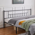 King Size Black Metal Bed Frame with Headboard and Footboard X7253