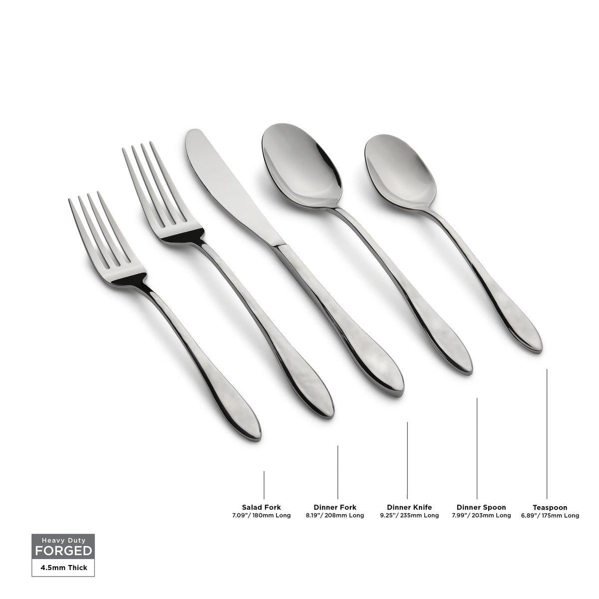 Cassis Mirror Forged Stainless Steel 20-piece Flatware Set B3763