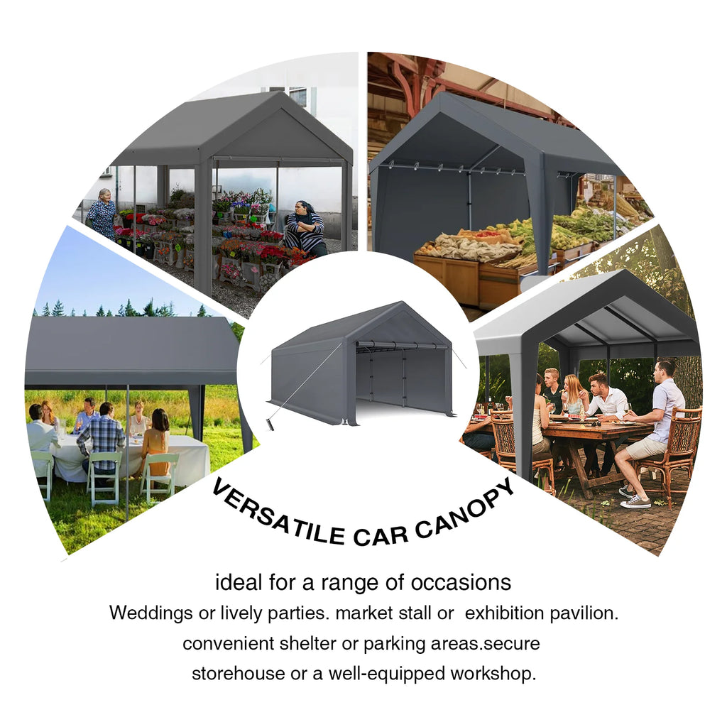 10 x 20 ft Outdoor Canopy Carport H42376