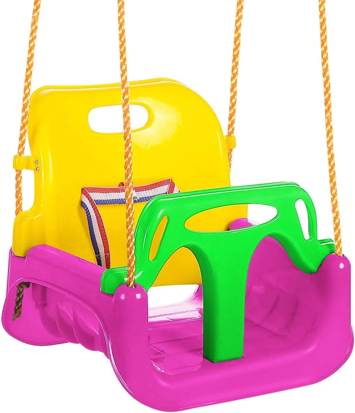 3-in-1 Kids Swing Seat with High Back and T-Bar Light Green N933