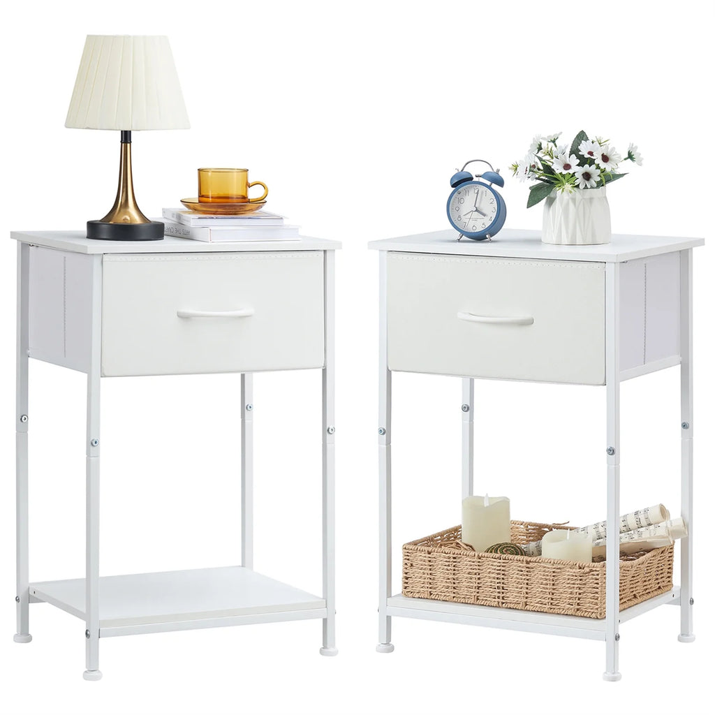 Small Nightstand with Drawer and Storage Shelf T459255